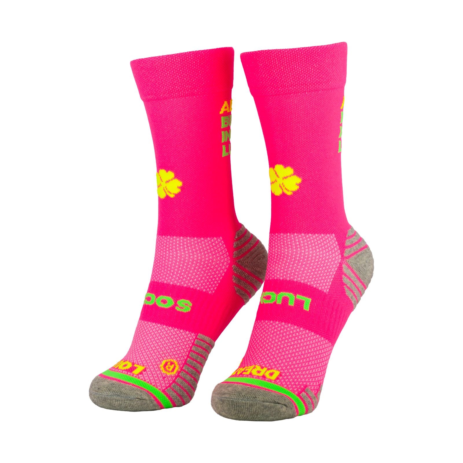 Running socks neon pink - RUN WITH MOTIVATION