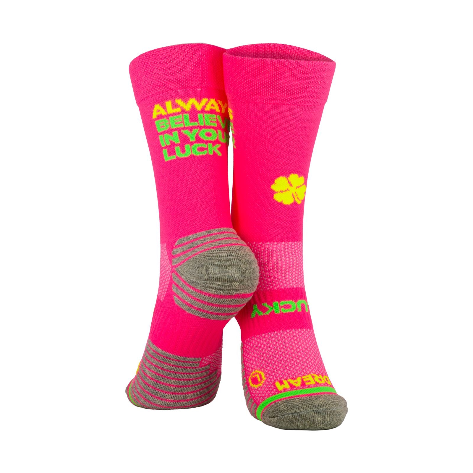 Running socks neon pink - RUN WITH MOTIVATION