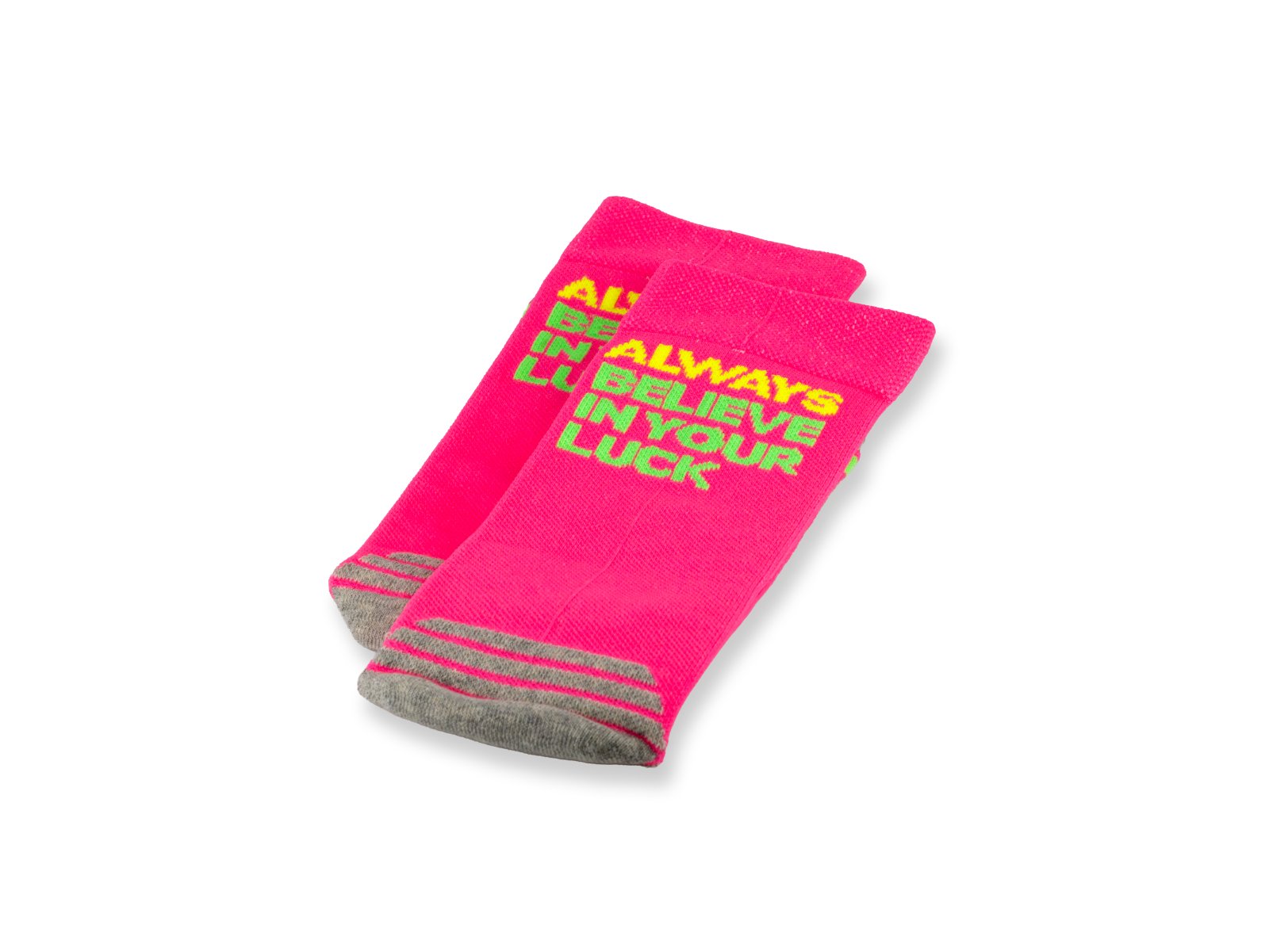 Running socks neon pink - RUN WITH MOTIVATION